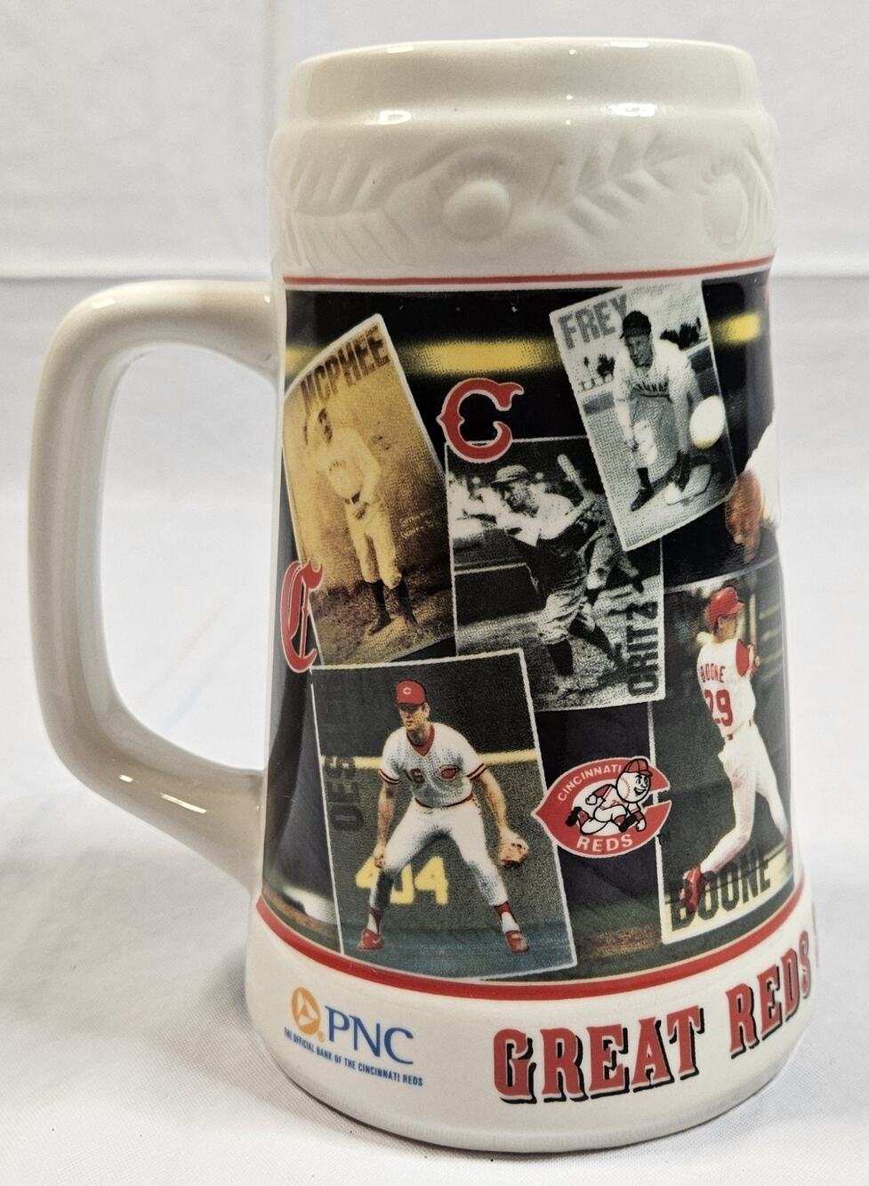 Cincinnati Reds Great Reds Second Basemen Ceramic Stein PNC Joe Morgan MLB
